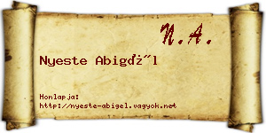 Nyeste Abigél névjegykártya